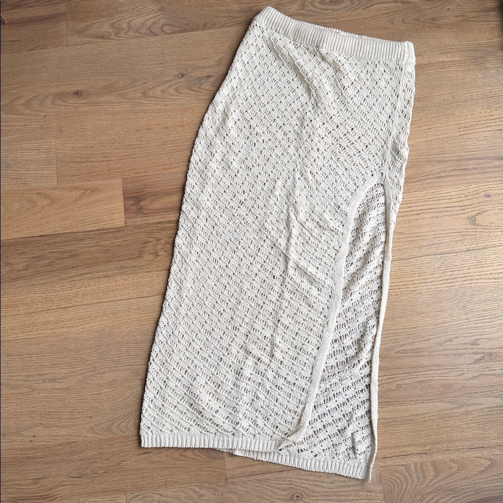 L*Space Cream Asymmetrical Skirt